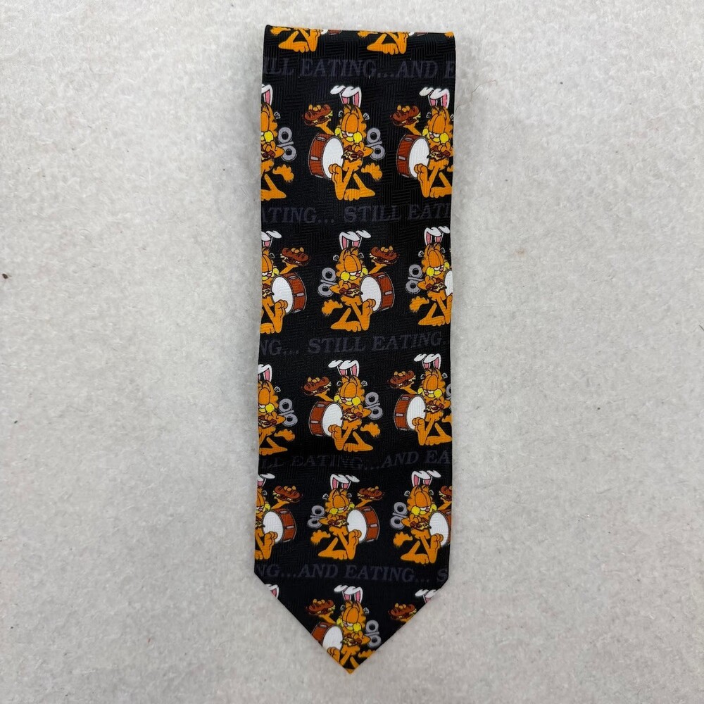 Paws Addiction Garfield Mens Novelty Neck Tie Necktie Drum Eat Energizer Bunny